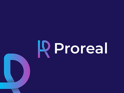 proreal, pr letter logo