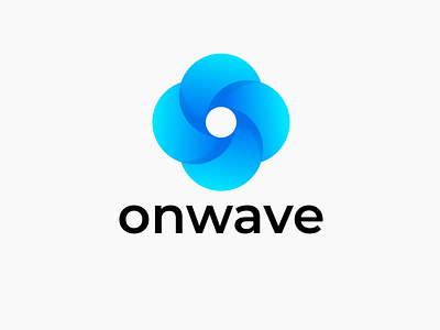 onwave, wave logo design