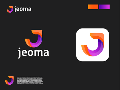 j modern letter logo design & logo mark