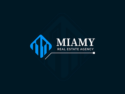 Miamy Real Estate Agency Logo Design & Branding brand identity branding colorful logo gradient logo illustration logo logo design modern logo real estate agency logo real estate logo