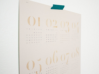 Watercolor Numbers Calendar