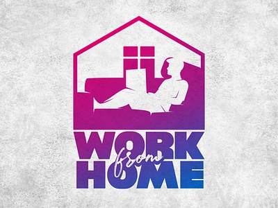 Work from Home covid 19 design logo stayathome vector workfromhome