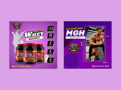 Powermania product supplement social media post IG