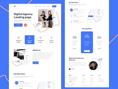 Agency Landing Page agency creative design graphic design landing page ui ux web website website design