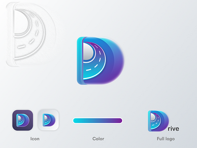 Drive logo affinity designer best logo branding color palette colorful design drive illustration logo logo design logodesign logos logotype vector