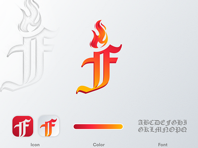 Fire logo (F) affinity designer best logo branding color palette colorful design drive logo logo design logo design branding logos logotype vector