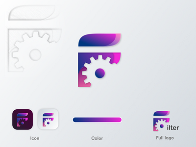 Filter logo (F) affinity designer branding colorful illustrator logo logo design logodesign logotype vector