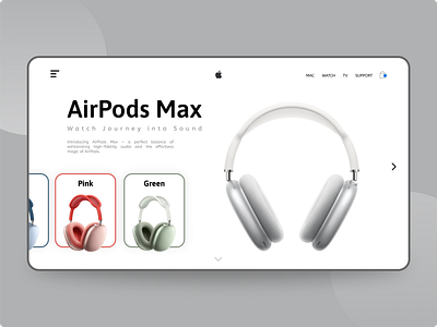 AirPods Max Landing Page airpods apple branding figma figma design greay landing design landing page landing page design ui uiux ux