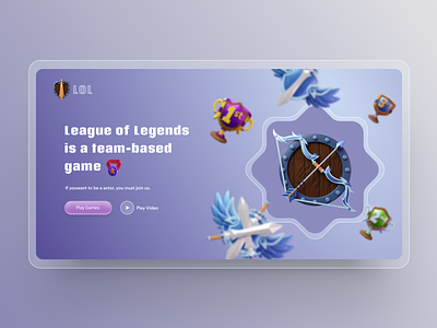 League of Legends Game Landing Page Design
