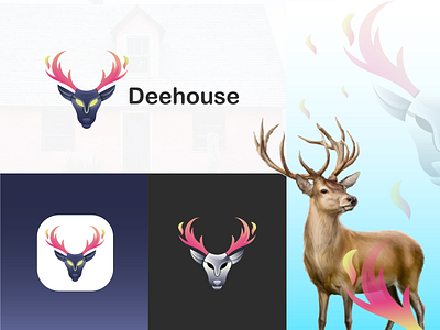 Deehouse Logo Design branding creative logo deehouse logo deerlogo design graphic design identity illustration logo logo design logo symbol vector wilddeer