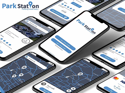 Parkstation app parking parking app parking lot ui ux