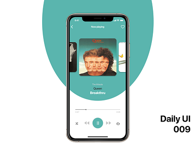 Daily UI #009 - Music Player 009 app apple challenge dailyui design figma minimal music music player ui user experience ux white музыка музыкальный плеер