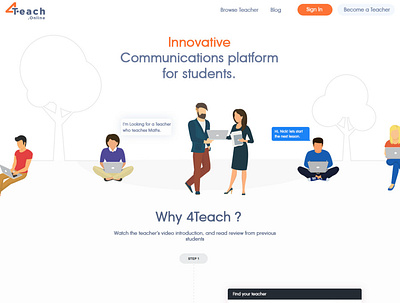 Website Design 4teach animation app design logo ui ux web website