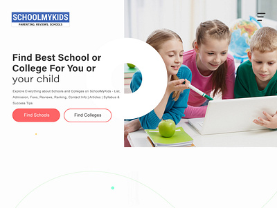 Website Design Schoolmykids animation app design education kids ui ux web website