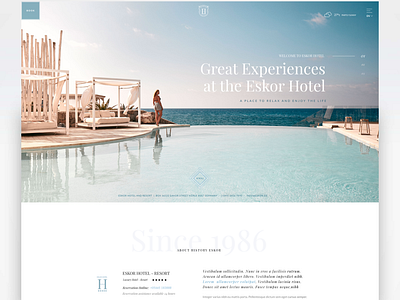 Eskor hotel graphicdesign illustration landing page landingpage screendesign ui ui design uiux webdesign webdesigner