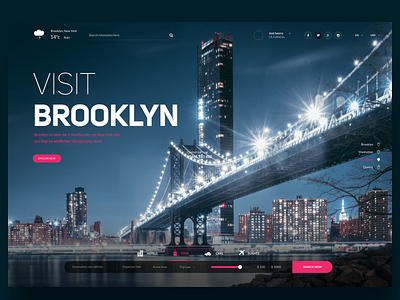 Brooklyn design landing page landingpage screendesign ui uiux ux webdesign webdesigner websitedesign