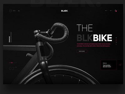 BLK Bike design landing page landing page concept landingpage screendesign ui ui design uidesign uiux webdesign