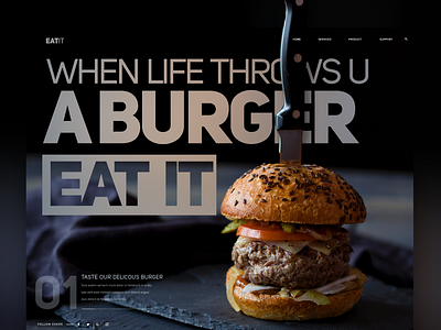 Eat burger! landing page landing page concept landingpage screendesign ui ui design uidesign uiux webdesign webdesigner