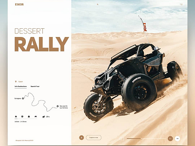 Dessert Rally Website dessert dunes landingpage rally rallye ui ui design ui ux webdesign wüste