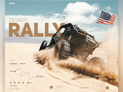 Desert Rally Website desert landing page landing page concept landingpage ralley rally screendesign ui ui design uiux ux webdesign webdesigner