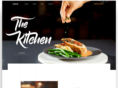 The Kitchen Restaurant Website design food website landing page landing page concept landingpage restaurant website screendesign ui uiux webdesign