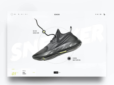 Sneaker Website Design e commerce headerdesign landingpage sneaker ui uidesign ux webdesign webdev