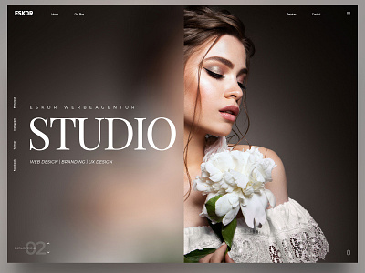 studio glas effect landingpage