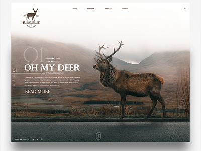 Oh my deer - landingpage deer landing page landing page concept screendesign ui uiux webdesign