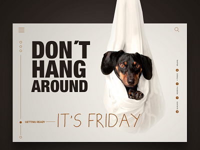 It´s Friday Landingpage dachshund dogdaysofsummerart grahicdesign landing page landing page concept screendesign ui uiux webdesign webdesigner