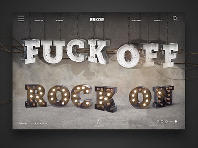 fuck off - rock on - landingpage fuck graphic artist graphic design graphicdesign landing page landing page concept screendesign ui uiux webdesign webdesigner webdesing