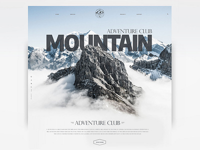 Mountain - Adventure Club Landing Page header design landing page landing page concept mountains screendesign ui uiux webdesign webdesigner