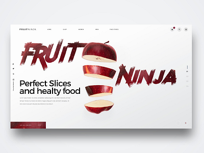 Fruitninja Landingpage apple apples landing page landingpage screendesign slices slider design ui design ui ux uiux ux design web design webdesign websitedesign