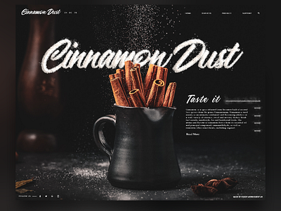 Cinnamon Dust - Websitedesign cinnamon design graphicdesign landingpage screendesign typographie typography ui ux ui design webdesign website