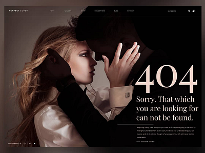 404 Error page design ​ „Perfect Lover“ - Sorry. That which you 404 datingsite error landingpage lover screendesign ui uiux
