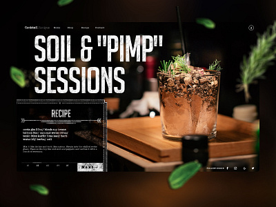 Cocktail Landingpage cocktail landing page landing page concept landingpage screendesign ui uiux webdesign