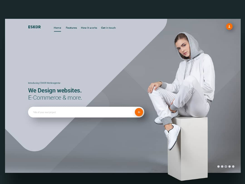 Webdesign Agency Landing Page headerdesign werbeagentur webdesign agency landingpage ux design ui design ux ui
