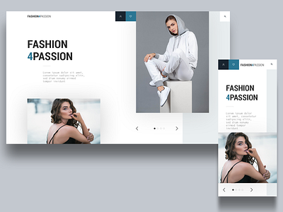 fashion4passion landingpage adobe xd graphicdesign landing page landing page concept landingpage screendesign ui uiux ux design webdesign webdesigner xd