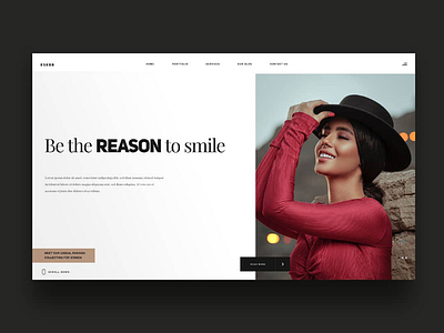 Be the reason to Smile landingpage adobe xd header headerdesign webdesign landingpage screendesign ui ui design ui ux ux xd