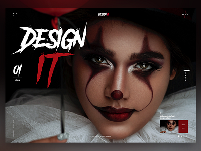 Design it - Landingpage clown landingpage screendesign ui ux webart webdesign