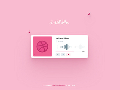 Hello Dribbble! app design card design clean design first shot hello dribbble light theme minimal ui