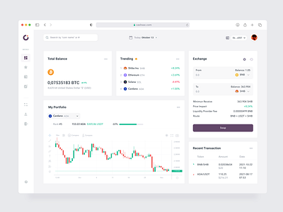 Dashboard for Cashsac