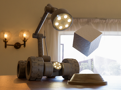 Wood Robot 1 3d beautiful cinema4d modeling scene