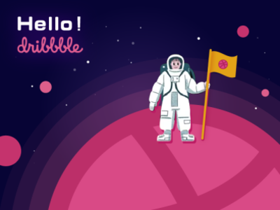 Hello Dribbble design illustration vector