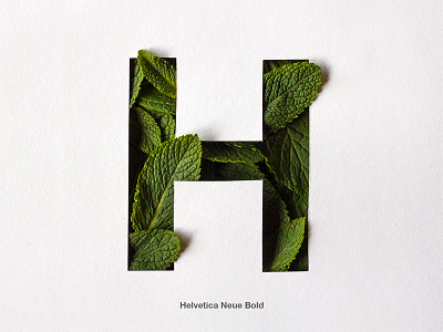 Letter H, Helvetica 36daysoftype green helvetica letter menta mint neue type typography