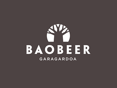 Beer logo (discarded option) baobab baobeer basque beer bier brand cerveza design garagardoa identity simple symbol