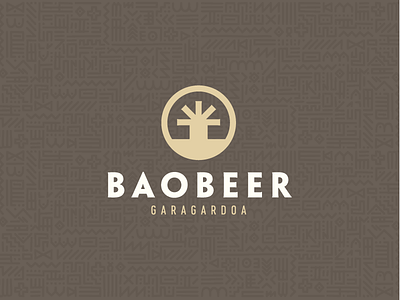 Logo for BAOBEER baobab baobeer basque beer bier brand cerveza design garagardoa identity simple symbol