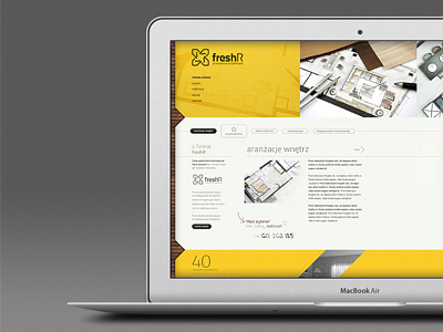 FreshR creative design layout macbook yellow