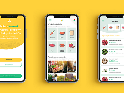 Yarmark app creative design food app geo geolocation illustration layout ui