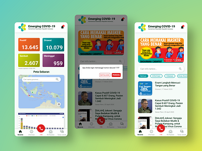 Unofficial Redesign Web Emerging Covid 19 Kemkes design mobile ui ui ui design
