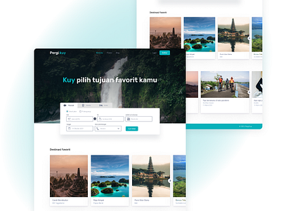 Pergi Kuy (Travel App Landing Page Design) design landing page travel ui ui design web design